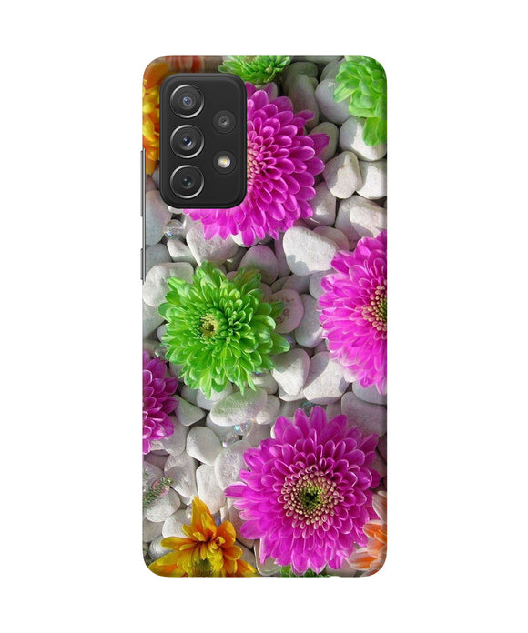 Natural flower stones Samsung A72 Back Cover