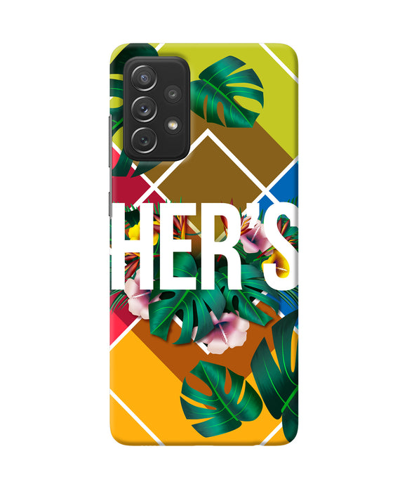 His her two Samsung A72 Back Cover