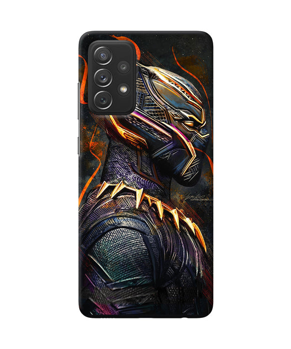 Black panther side face Samsung A72 Back Cover