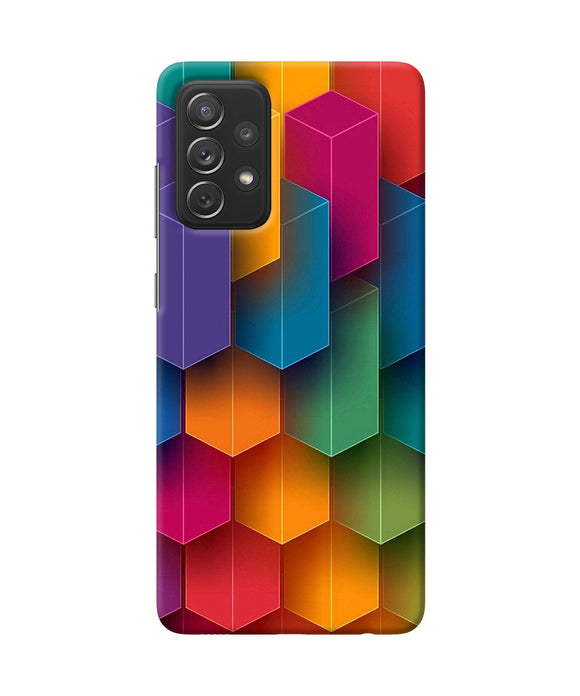 Abstract rectangle print Samsung A72 Back Cover