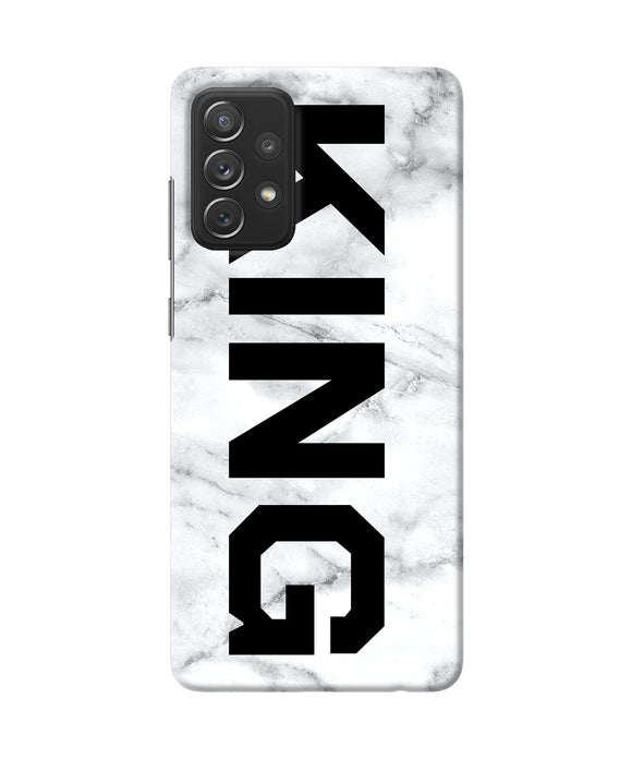King marble text Samsung A72 Back Cover