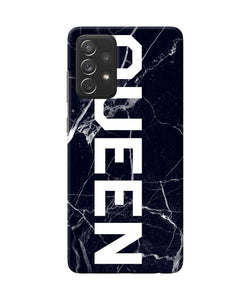 Queen marble text Samsung A72 Back Cover