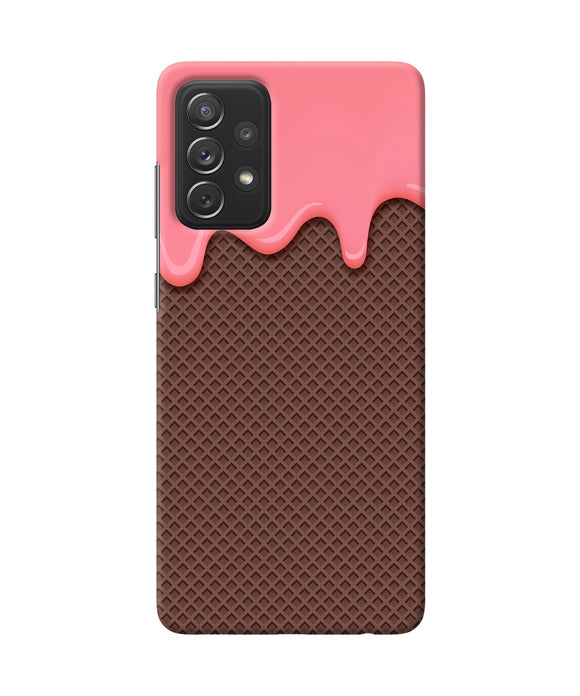 Waffle cream biscuit Samsung A72 Back Cover