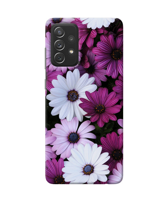 White violet flowers Samsung A72 Back Cover