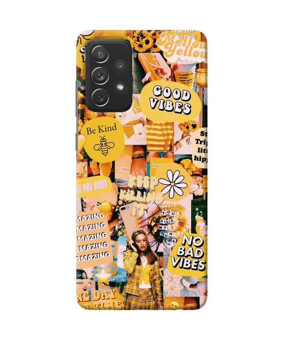 Good vibes poster Samsung A72 Back Cover