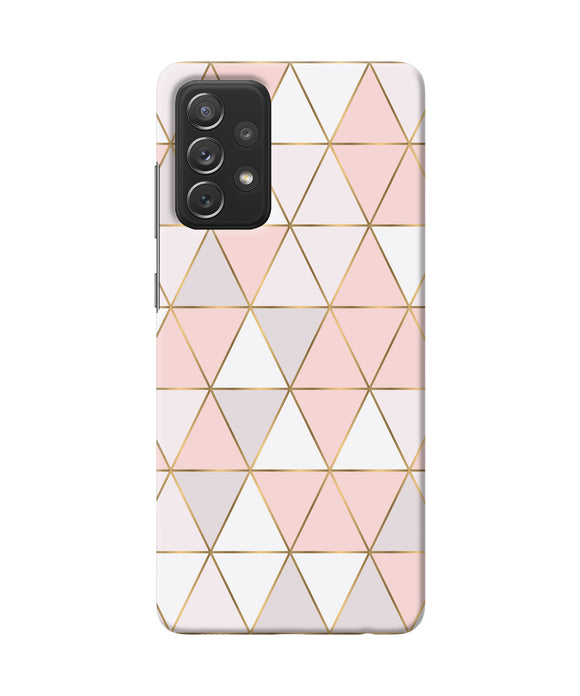 Abstract pink triangle pattern Samsung A72 Back Cover