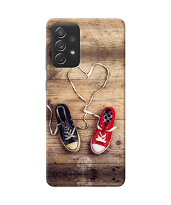 Shoelace heart Samsung A72 Back Cover