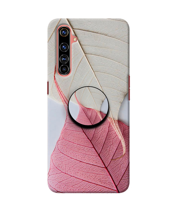White Pink Leaf Realme X50 Pro Pop Case