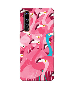 Abstract sheer bird pink print Realme X50 Pro Back Cover