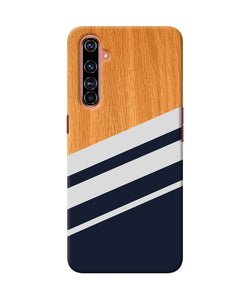 Black and white wooden Realme X50 Pro Back Cover