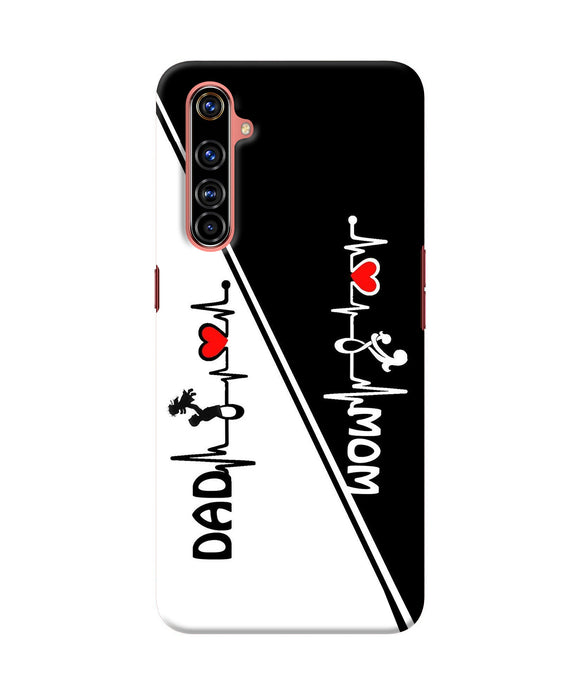 Mom dad heart line black and white Realme X50 Pro Back Cover