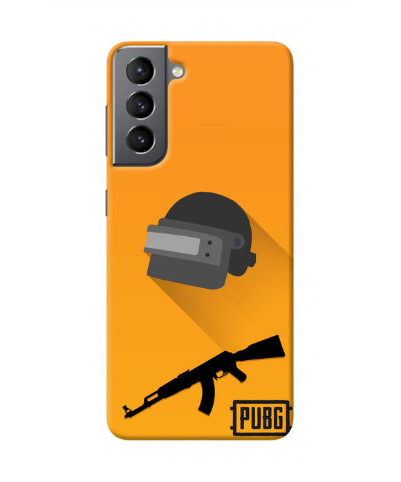 PUBG Helmet and Gun Samsung S21 Real 4D Back Cover