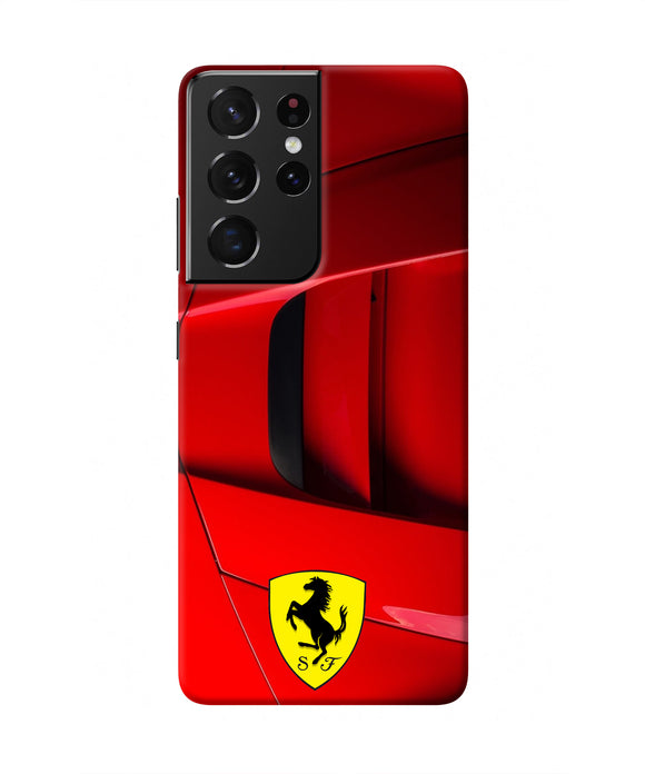 Ferrari Car Samsung S21 Ultra Real 4D Back Cover