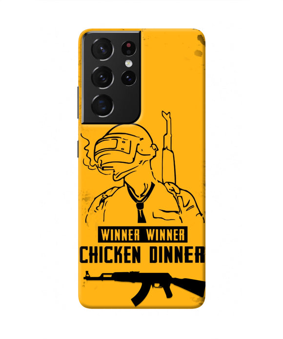 PUBG Chicken Dinner Samsung S21 Ultra Real 4D Back Cover
