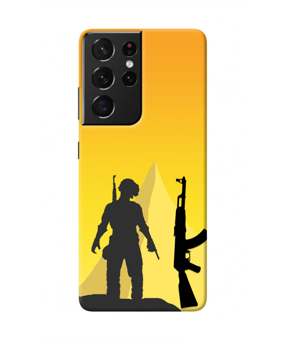 PUBG Silhouette Samsung S21 Ultra Real 4D Back Cover