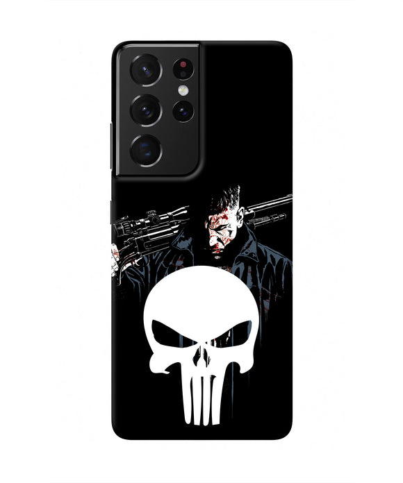 Punisher Character Samsung S21 Ultra Real 4D Back Cover