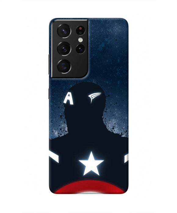 Captain america Shield Samsung S21 Ultra Real 4D Back Cover