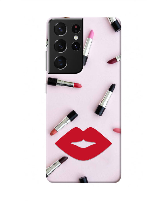Lips Lipstick Shades Samsung S21 Ultra Real 4D Back Cover