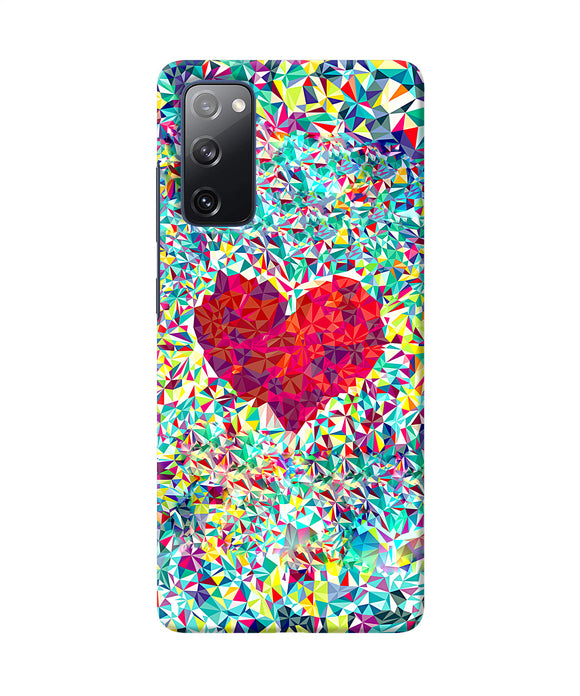 Red heart print Samsung S20 FE Back Cover