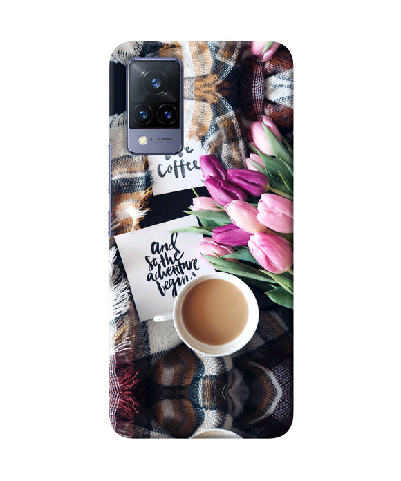 Love Coffee Quotes Vivo V21 Back Cover