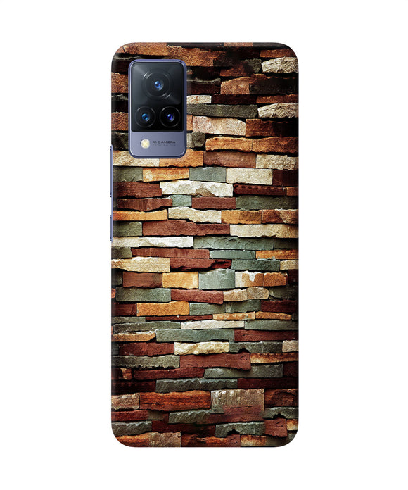 Bricks Pattern Vivo V21 Back Cover