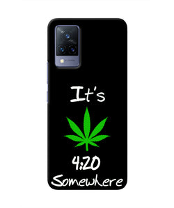 Weed Quote Vivo V21 Real 4D Back Cover