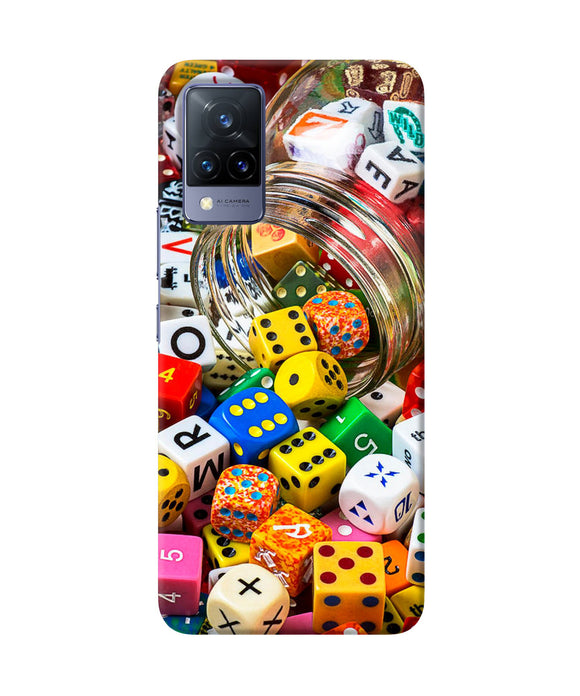 Colorful Dice Vivo V21 Back Cover