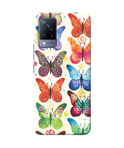 Abstract butterfly print Vivo V21 Back Cover