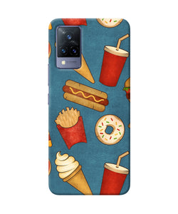 Abstract food print Vivo V21 Back Cover