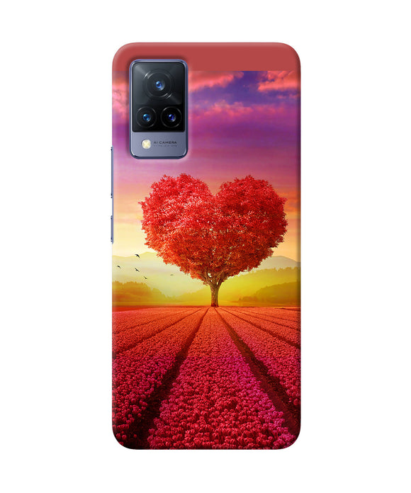 Natural heart tree Vivo V21 Back Cover