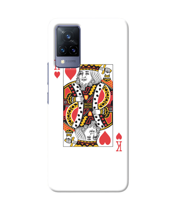 Heart king card Vivo V21 Back Cover