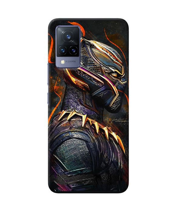 Black panther side face Vivo V21 Back Cover