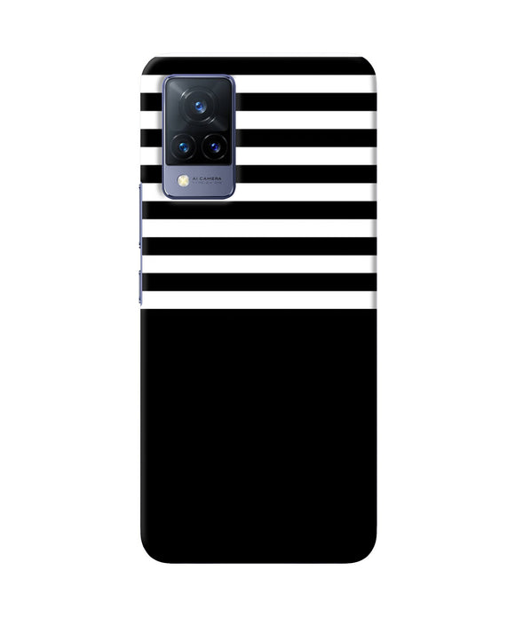 Black and white print Vivo V21 Back Cover