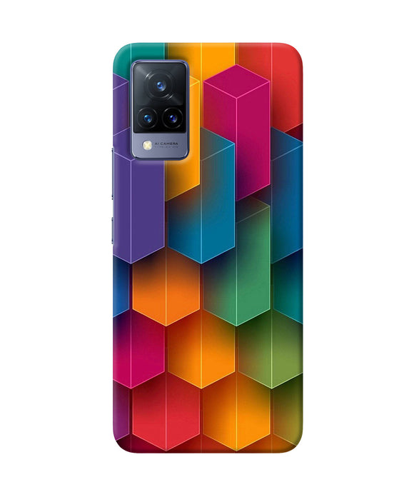 Abstract rectangle print Vivo V21 Back Cover