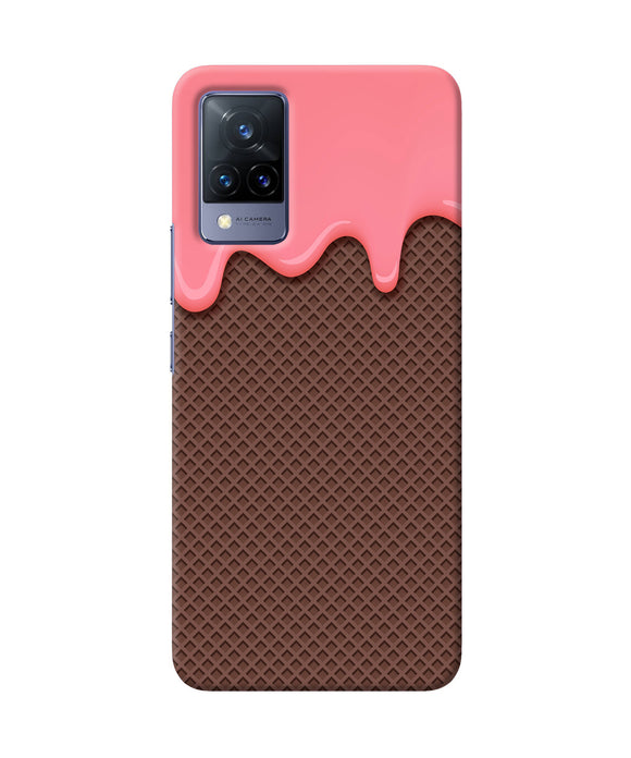 Waffle cream biscuit Vivo V21 Back Cover