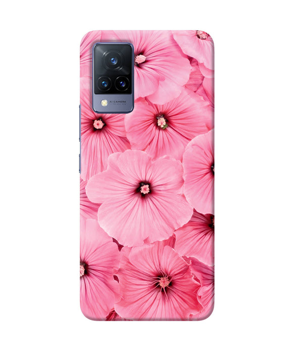 Pink flowers Vivo V21 Back Cover