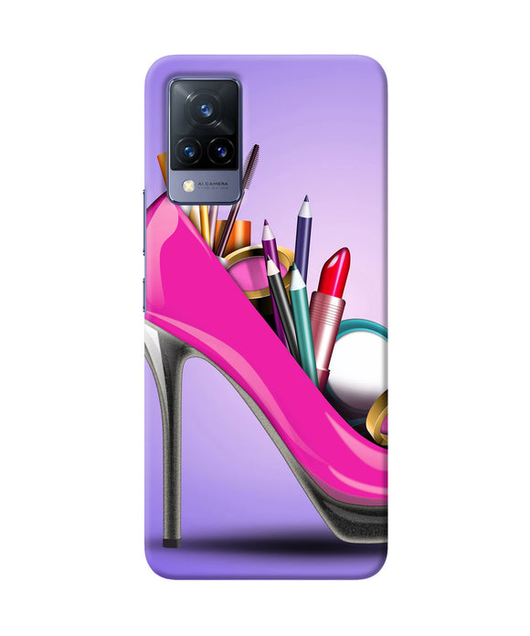 Makeup heel shoe Vivo V21 Back Cover