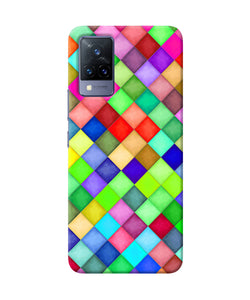 Abstract colorful squares Vivo V21 Back Cover