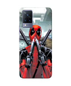 Deadpool with gun Vivo V21 Back Cover