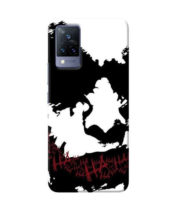 Black and white joker rugh sketch Vivo V21 Back Cover