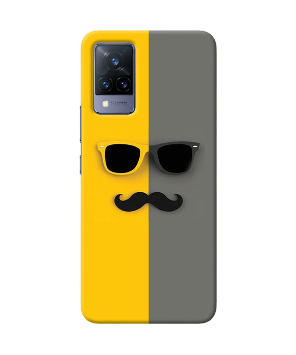 Mustache glass Vivo V21 Back Cover
