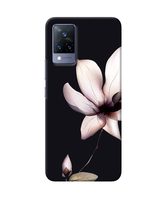 Flower white Vivo V21 Back Cover