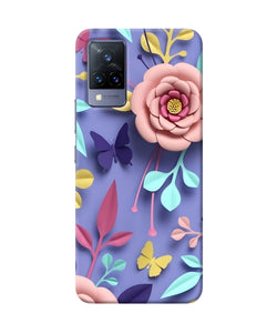 Flower canvas Vivo V21 Back Cover