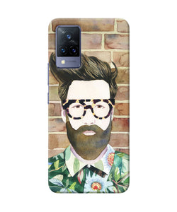 Beard man with glass Vivo V21 Back Cover