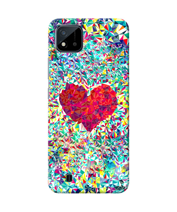 Red heart print Realme C20 Back Cover