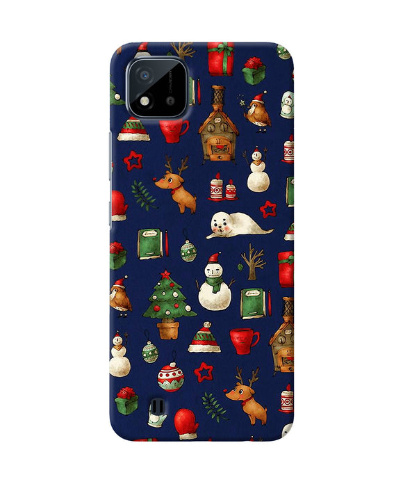 Canvas christmas print Realme C20 Back Cover