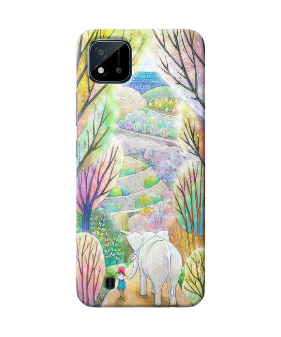 Natual elephant girl Realme C20 Back Cover