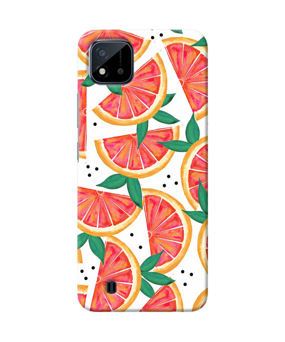 Abstract orange print Realme C20 Back Cover