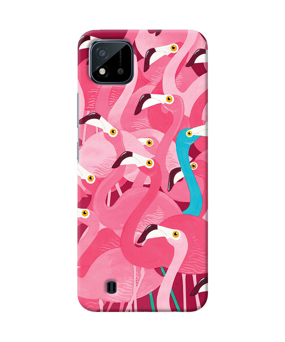 Abstract sheer bird pink print Realme C20 Back Cover