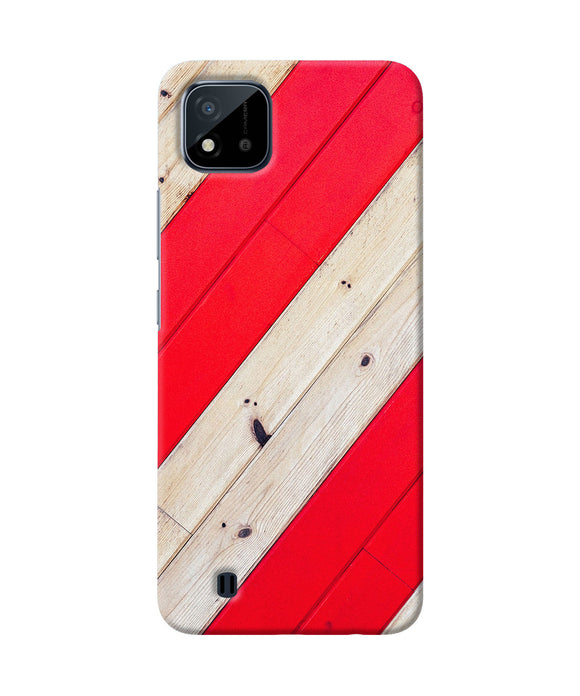 Abstract red brown wooden Realme C20 Back Cover